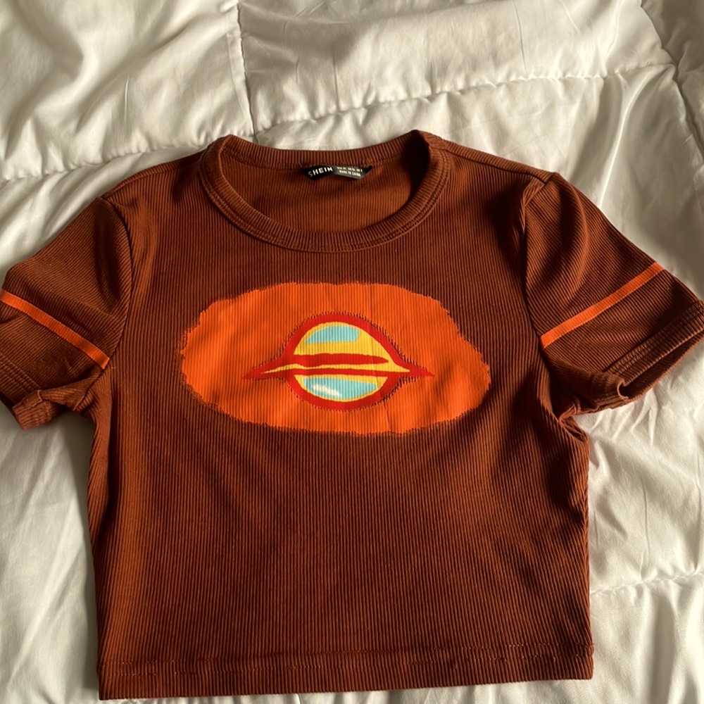 Planet Shirt/ Orange+Brown colors